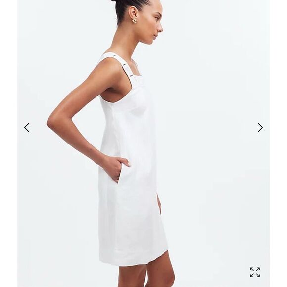 $108 Madewell Embroidered Tank Mini Dress in Linen size 2 m4 - Picture 3 of 6